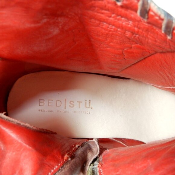 BED STU Tania Ankle Harness BOOTS Size 9.5 Leather Teak Rustic Western NEW $295 - Picture 11 of 16